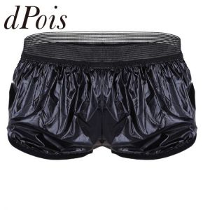 all in one place בגדי גברים Male Faux Leather Trunk Wet Look Swim Trunks Swimwear Men Swimming Soft Beach Shorts Mens Sports Suits Short Pant Boxer Briefs