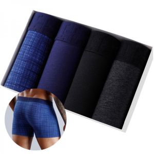 4pcs Set Men Boxer Shorts Soft Boxers for Men's Panties Men’s Underpants Male Cotton Sexy Underwear Boxershorts Family Cale