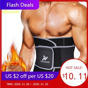 NINGMI Men Waist Trainer Slim Body Shaper Modeling Belt Sports Top Waist Cinchers Neoprene Sauna Strap Corset Slimming Shapewear