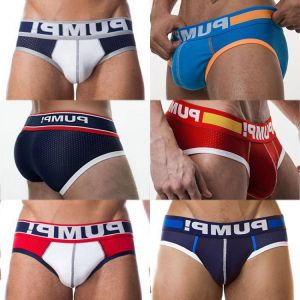 6Pcs Hot Sale Cotton Breathable Mens Briefs Underwear Shorts Popular LOGO Mens Panties Sexy Gay Men Underwear Bikini Men Briefs