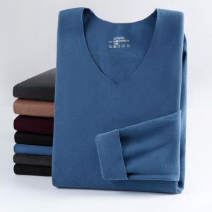 Mens Thermal Underwear Non-marking V-neck For Men Winter Long Johns Thermo Underwear Thermal Pants Clothes