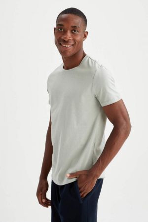 DeFacto Autumn Man Underwear Slim Fit Crew Neck Basic Pajama Top Male Fashion-V3210AZ21AU