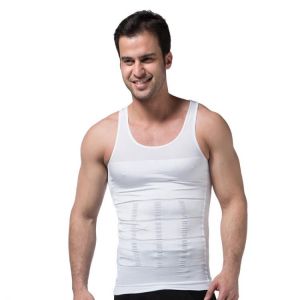 Men's Slimming Body Shapewear Corset Vest Shirt Compression Abdomen Tummy Belly Control Slim Waist Cincher Underwear Sports V