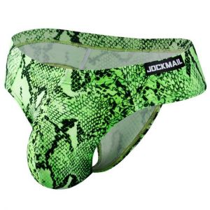 New Fashion Printed Python Pattern Men's Underwear Sexy Sports Party Briefs Low-Waist Seamless Sports Swimming Pants