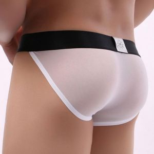 Seamless Men Briefs Ultra-thin Transparent Sexy Men's Thin Underpants Low Waist Bikini Underwear Cool Male Panties