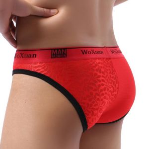 Sexy Men Lingerie Low Rise Underwear Briefs U-Bulge Ultra Thin Underpants Fashion Soft Breathless Knickers Panties