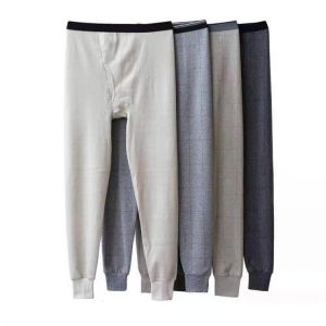 New Cotton Thermal Underwear Men Long Johns Winter Warm Sleep Bottoms Mens Tight Long Johns for Underpants Legging Random Color