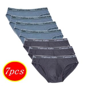 7Pcs Men's Underpants Men Underwear Sexy Men's Briefs Underwear Solid Pants Men's Underwear U Convex Underpants Plu