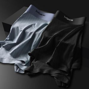2Pcs Sexy Men Underpants Boxers Shorts Ice Silk Quick Dry Trunks Man Underwear Boxer Graphene Antibacterial Men's Panties Sli