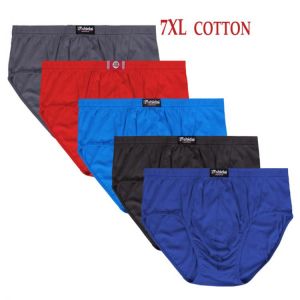 5pcs/Lot 7XL Cotton Men Briefs Men's Underwear Male Briefs Underpants for Men Panties Mens Pant Men Shorts Comfortable Plus S