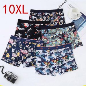 10XL-3XL 5PCS/lot Plus Men Underwear Male boxer  Panties Shorts Men's Cotton Underpants Breathable Man boxers Large Size