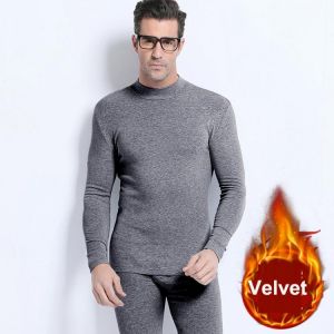 Thermal Underwear SUITS Men plus velvet Thicken Winter warm Cotton Long Johns Top PANTS camisa termica masculina plus size 120kg