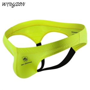 WIDYZON Gay Underwear Men Sexy Briefs Jockstrap Bulge Pouch Cuecas Man Jacquard Panties Thongs Soft Nylon Gay Slip Homme String