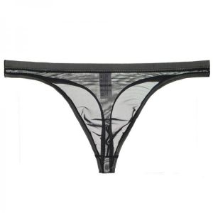 Men's Sexy Breathable Underwear T-Back G-String Briefs See Through Lingerie High Quality Low Rise Lace Thong Panties Fetish T