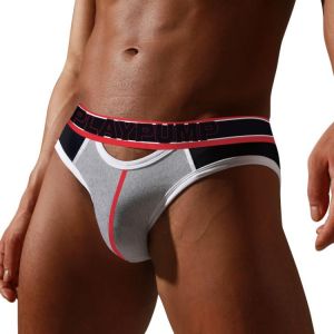 9Style 21New PLAY PUMP Mesh Cotton Men Underwear Sexy Men's Briefs Hollow Gay Breathable Man Underpants U Convex Fashion Pant