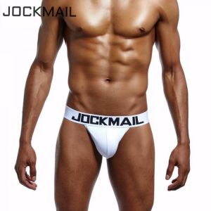JOCKMAIL brand mens bikini underwear cotton classic basics sexy men briefs U Convex calzoncillos hombre cueca gay men Underpants