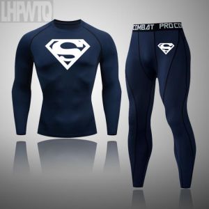 Thermal Underwear Men's Long Underwear Compression Clothing Fitness Shirt Men Running Shirt Training Thermal Underwear
