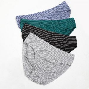Comsoft 95% cotton men's underwear fashion stripes  men's briefs factory sale comfortable men's panties plus size X