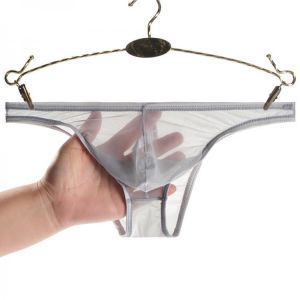 Men's Low Rise Underwear Briefs Sexy Breathable Male Panties Hombre See Through Man Gay Mesh Transparent Ultra-thin Underpant