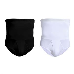 New Men's Underwear Men's High-Waist Belly Beer Belly Sports Belt Briefs Double-Layer Body Shaping Belt Men's Under