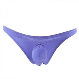 Mens Sexy Ice Silk Low Rise Briefs Breathable Pouch T-Back Bikini Underwear Hot Sale Men Briefs Cueca Tanga U Pouch Comfortable