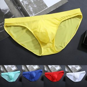 Sexy Men's Underwear Briefs Ice Silk New Men's Panties One Piece Ultra-Thin Transparent Mid-low Panties Men Underwear U 