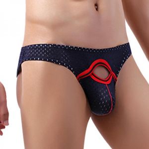 Men Underwear Sexy Low Rise Thongs G Strings gay Underwear Penis U-Bulge Pouch Panties Brief Bikini Hollow Out U Convex Briefs