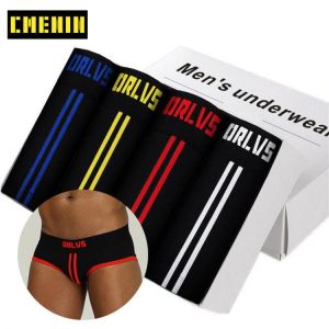 4Pcs/lot Men Underwear Cotton Male Underpants Sexy Briefs Man Brief Gay Breathable Men's Panties Cuecas Solid Comfortable OR1
