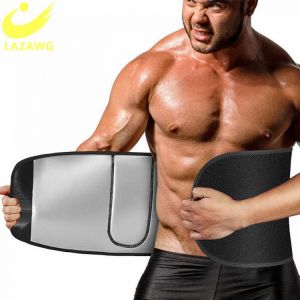 LAZAWG Mens Waist Trainer Neoprene Body Shaper Sauna Sweat  Belly Slimming Corsets Burner Workout Stomach Fitness Trimmer Belt