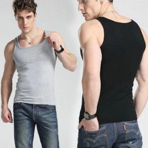 Summer Men Tanks Sleeveless Tops Men Muscle Vest Slim Fit Undershirts Fitness Clothing Solid Singlet Bodybuilding Stringer Vest