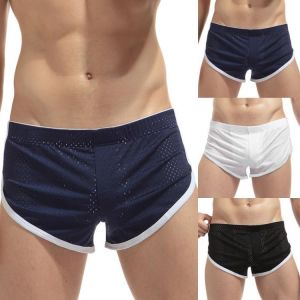 Sexy Boxers Men's Breathable Shorts Boxers Arrow Mesh Sports Underwear Casual Fitness Panties Male Brand Underpants Size M-XX