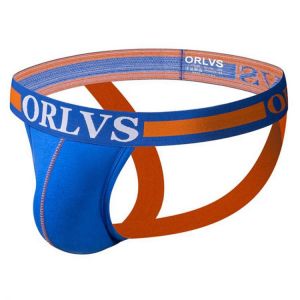 ORLVS Men's Underwear Men Sexy Briefs Jockstrap Pouch Cuecas Man Cotton Panties Thongs Mesh Underpants Gay Slip Homme Srting