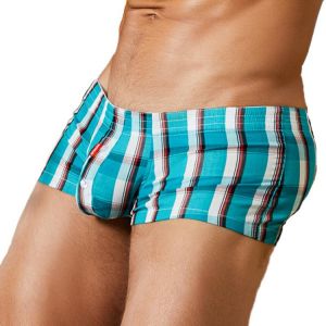 SEOBEAN 100% Cotton Men's Boxers Classic Plaid Boxer Shorts Mens Underwear Panties Home Shorts Sleep Lounge Pajama Shorts
