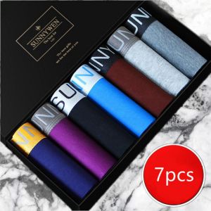 7PCS 2021 Men Underwear Fashion  Boxer Shorts Breathable And Comfortable Men Underwear