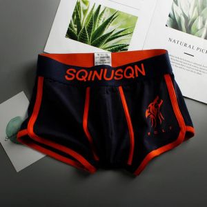 Autumn new men's low waist cotton breathable underwear (3pc) personalized fashion comfortable sexy youth boxer pants