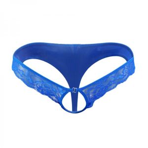 Men's Sexy Lace Breathable Opening Crotch G Strings Briefs Panties Knickers Underwear Jockstrap Men Sexy Bikini Tight T pants
