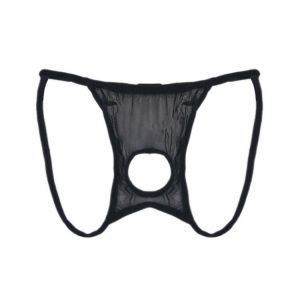 Men's Sexy Costume Penis Hole Thong Erotic Gay Men Sex Thongs Open Crotch Erotic Lingerie Man Mesh G-string Panties Underwear