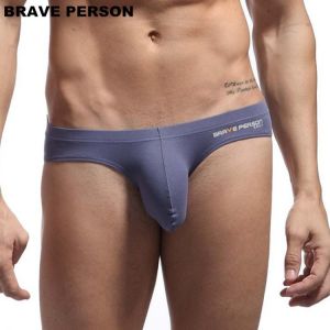 BRAVE PERSON Sexy Men's Briefs Cotton Underwear for Big Penis Pouch Bags U convex Design Men Briefs for Man Underpants