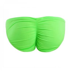 Hot Ruched Back Thong Lingerie Men Sexy Convex Pouch Underpants Ice Silk Briefs Bikini Underwear Stretch Sissy Erotic Panties