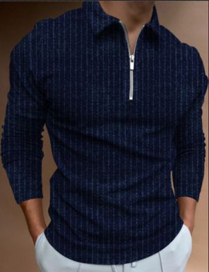 2021 Autumn Streetwear Men Fashion Long Sleeve Polo Shirts Casual Loose Turn-down Collar Zipper Tops Men Slim Polo Shirts