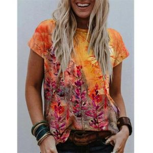Summer Trend 3D Printing Casual Fashion Women's O-neck Street Small Fresh Short-sleeved T-shirt