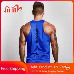 all in one place בגדי גברים Brand Casual New Mesh Fashion Clothing Sleeveless Shirts Tank Top Men Bodybuilding Workout Gym Vest Fitness Men&#x27;s Sport Singl