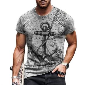 Summer New Men's 3D Printing Trend Fashion Casual Short-sleeved T-shirt