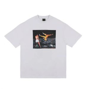 2021 new summer tide brand letter printing couple short-sleeved T-shirt men's trend wild loose oversize half-sleeved collecti