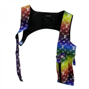 FARSTAR BY FNJACK Monogram Cut Away Vest Leather Mid-Layer Men 3d Pocket Chest Harness Cutout Vest Virgil Abloh Empreinte Custom