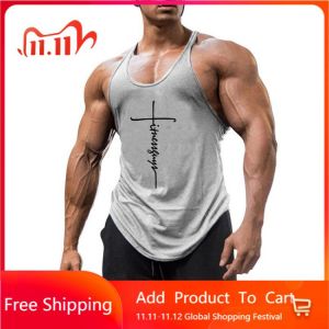 Gym Tank Top Men Fitness Clothing Mens Bodybuilding Tank Tops Summer Gym Clothing for Male Sleeveless Vest Shirts Plus Size