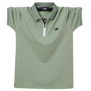 Plus Size 5XL 6XL Men's Regular-fit Cotton Polo Shirt 2021 Summer New Men's Business Casual Half Zipper  Breathable  Pol