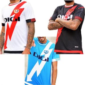 BYRON BUZZ 21/22 Men Rayo Vallecano Football Jersey Camiseta De Futbol Shirt Leisure Jersey Falcao Casual Shirts