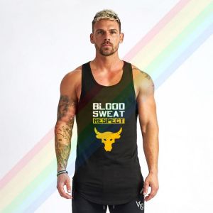 Blood Sweat Respect Project - Rock Comfortable Bodybuilding Tank Tops For Men Summer Gym Clothing Customized Vest Shirts