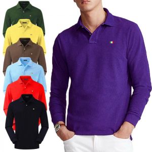100% Cotton Spring Autumn High Quality Men's Long Sleeve Polos Shirts Casual Embroidery Brand Fashion Lapel Male Tops S-4XL
